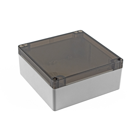 HAMMOND 140x140x60mm Polycarbonate NEMA 4X/ 6P, Smoked lid 1554Q2GYSL